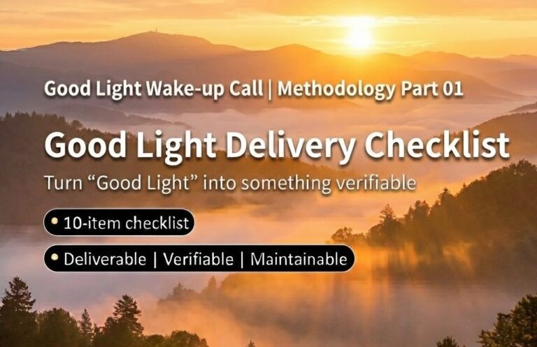Good Light Wake-up Call | A Must-Have Healthy Lighting Checklist for Designers and Engineers